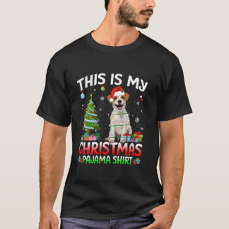 Cute Jack Russell Terrier Dog Lover Santa Christma T-Shirt
