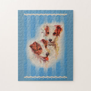 CUTE Jack Russell terriers illustration Jigsaw Puzzle