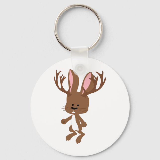 Cute Jackalope Keychain (Front)