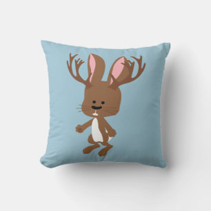 Cute Jackalope Throw Pillow
