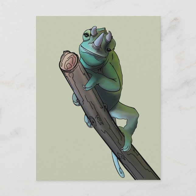 Cute Jackson’s Chameleon Postcard (Front)