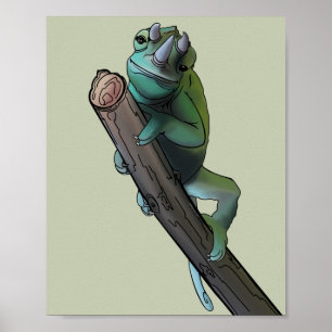 Cute Jackson’s Chameleon Poster