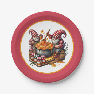 Cute Jam making party gnome Paper Plate