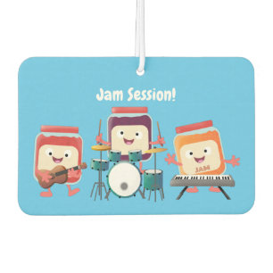 Cute jam session cartoon musician humour air freshener
