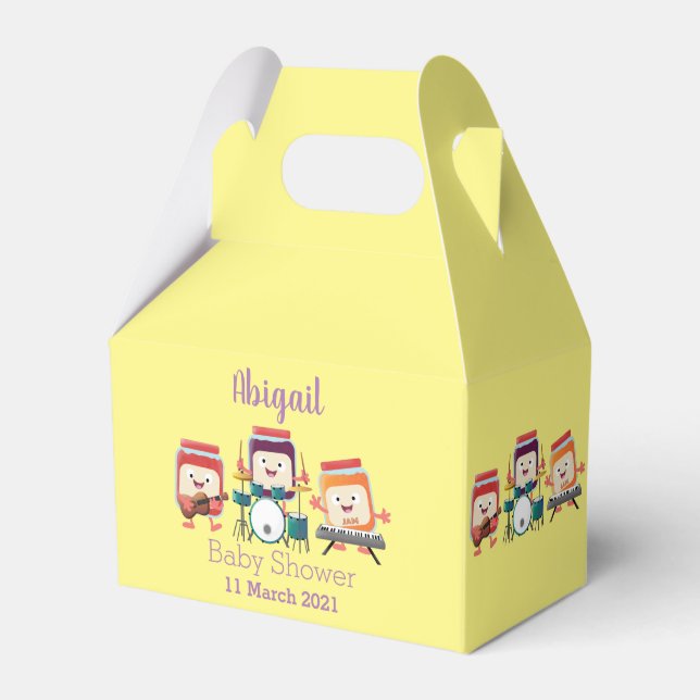 Cute jam session cartoon musician humour favor box (Front Side)