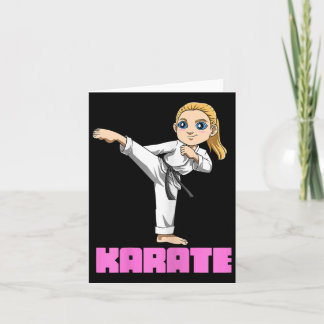 Cute Japan And Karate Girl  Card