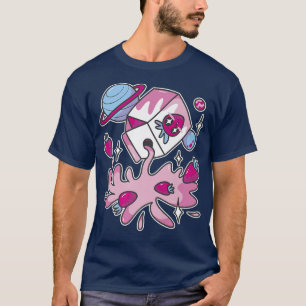Cute Japan Graphic Milk Shake Carton Space  T-Shirt