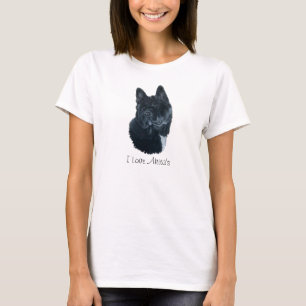 cute japanese akita dog portrait realist art T-Shirt