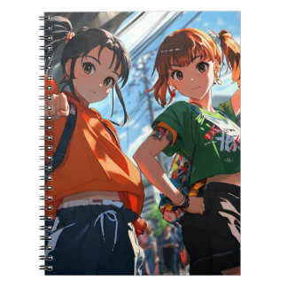 Cute Japanese Anime Girl Notebook Spiral