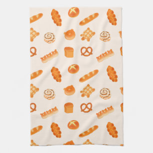 Cute Japanese Bakery Breads Cozy Aesthetic Kitchen Towel