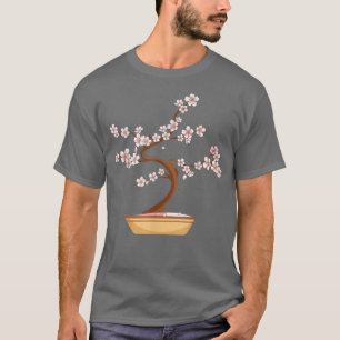 Cute Japanese Bonsai Sakura Cherry Blossom Kawaii T-Shirt
