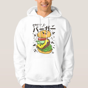 Cute Japanese Burger Kawaii Food Lover s Hoodie