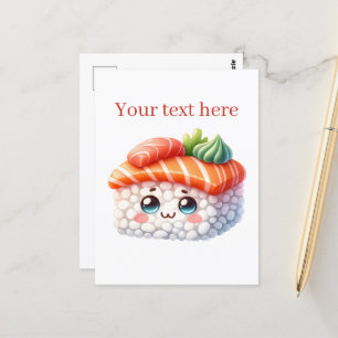 Cute Japanese food add message  Postcard