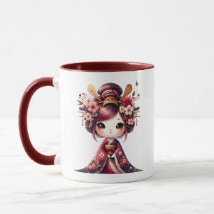 Cute Japanese Geisha Mug