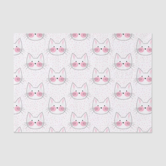 Cute Japanese Kawaii Kitty Cats Tissue Paper (Front)