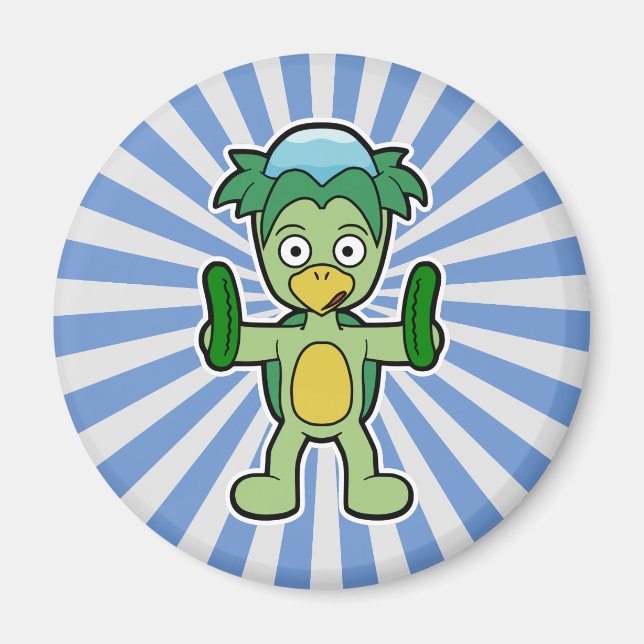 Cute Japanese Monster- Kappa Yokai Magnet (Front)