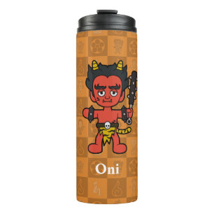 Cute Japanese Oni Monster Thermal Tumbler