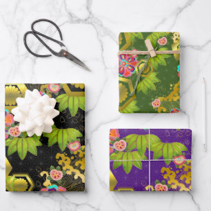 cute Japanese pattern wrapping paper sheets