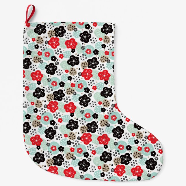Cute Japanese patterns design Case-Mate iPhone Cas Large Christmas Stocking (Front)