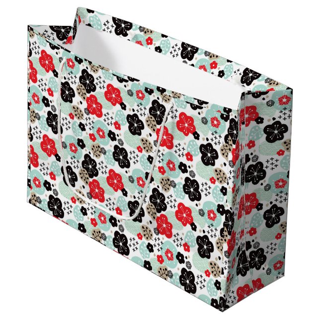 Cute Japanese patterns design Large Gift Bag (Front Angled)
