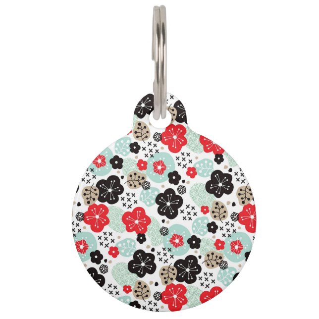 Cute Japanese patterns design Pet Tag (Front)