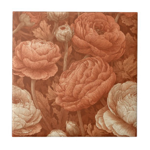 Cute Japanese Ranunculus Tiles For Spa-Style