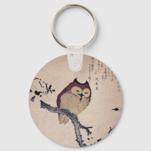 Cute Japanese Smiling Owl Keychain