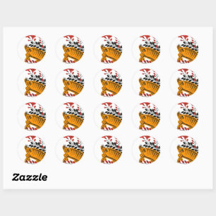 Cute Japanese stickers - hanafuda