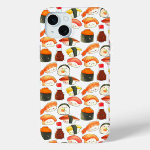 Cute Japanese Sushi iPhone 15 Mini Case