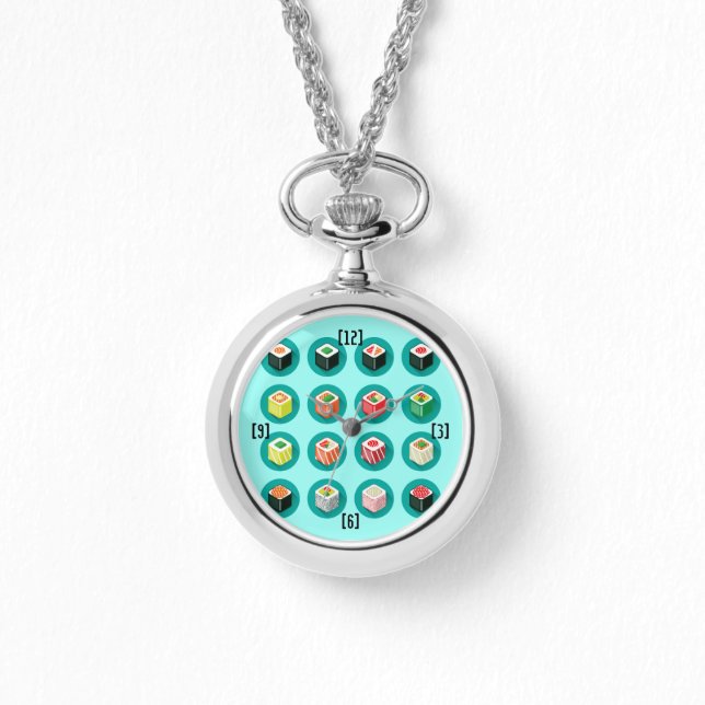 Cute Japanese Sushi food design Watch (Front)