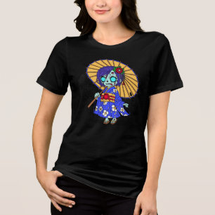 Cute Japanese Zombie Tri-Blend Shirt