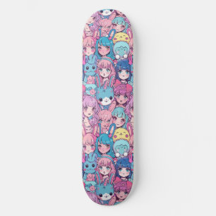 Cute Japapese Anime Girl Pattern Skateboard