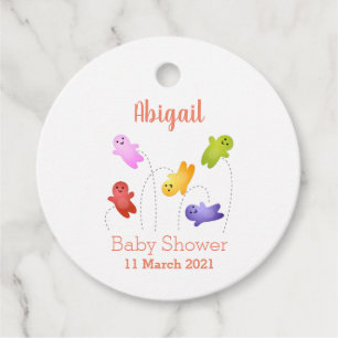 Cute jelly babies candy sweets cartoon favour tags