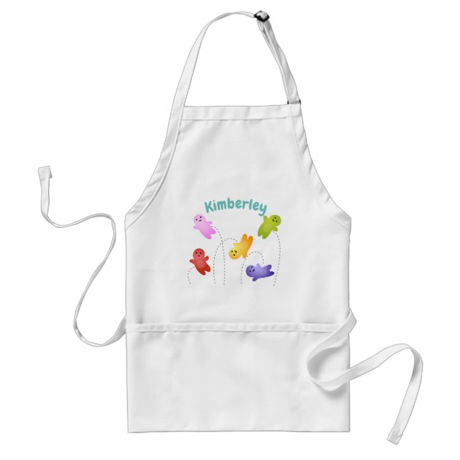 Cute jelly babies candy sweets cartoon standard apron (Front)