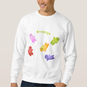 Cute jelly babies candy sweets cartoon sweatshirt