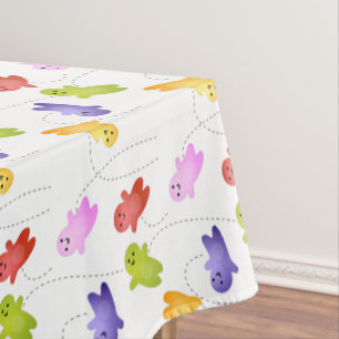 Cute jelly babies candy sweets cartoon tablecloth