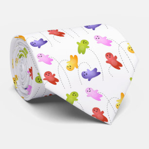 Cute jelly babies candy sweets cartoon tie
