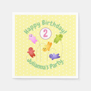 Cute jelly babies sweets candy cartoon napkin