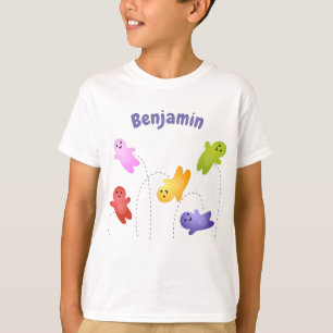 Cute jelly babies sweets candy cartoon T-Shirt
