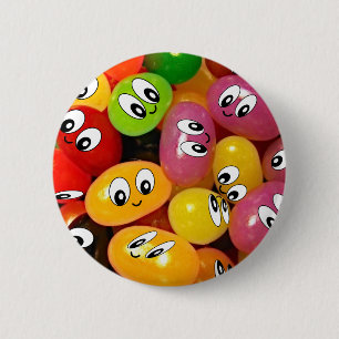 Cute Jelly Bean 2 Inch Round Button