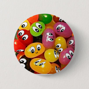 Cute Jelly Bean 2 Inch Round Button