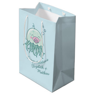 Cute Jellyfish Baby Shower Kawaii Pink Girl Medium Gift Bag