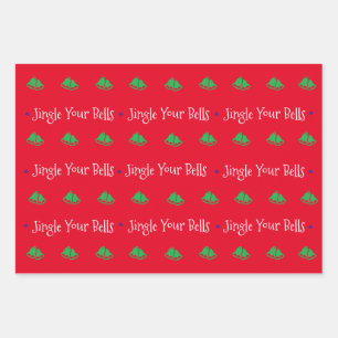 Cute Jingle Your Bells Wrapping Paper Sheets