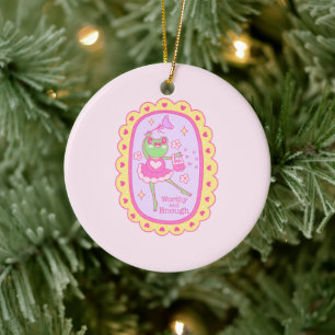 Cute Jolly Frog - Worthy and Enough Ceramic Ornament
