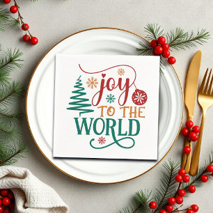 Cute 'Joy to the World' Christmas Napkin