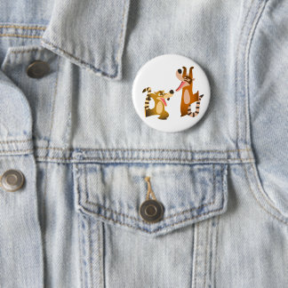 Cute Joyful Cartoon Coatimundis 2 Inch Round Button