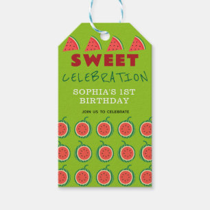Cute & Juicy Watermelon Theme Invitation Gift Tags