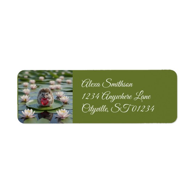 Cute July Hedgehog with Ruby Heart (Front)