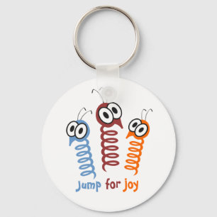 Cute Jump for joy quote funny Keychain