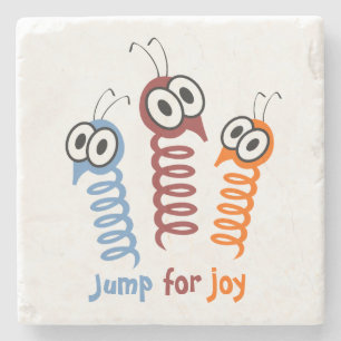 Cute Jump for joy quote funny Stone Coaster